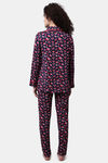 Kanvin Cotton Blend Pyjama Set - Navy — thumbnail 4