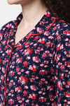 Kanvin Cotton Blend Pyjama Set - Navy — thumbnail 6