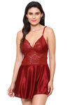 Klamotten Lace Babydoll - Maroon — thumbnail 1