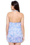 Klamotten Printed Babydoll With Bikini Set - Blue N Black — thumbnail 11