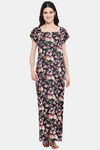 Klamotten Serena Printed Nightdress-Black — thumbnail 1