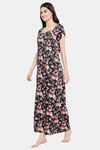 Klamotten Serena Printed Nightdress-Black — thumbnail 3