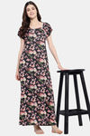 Klamotten Serena Printed Nightdress-Black — thumbnail 5
