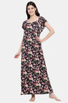 Klamotten Serena Printed Nightdress-Black — thumbnail 6