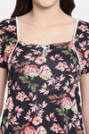 Klamotten Serena Printed Nightdress-Black — thumbnail 7