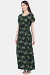 Klamotten Rayon Printed Nightdress-Green — thumbnail 3