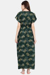 Klamotten Rayon Printed Nightdress-Green — thumbnail 4