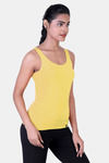 Laasa Viscose Gym Tank Top - Yellow — thumbnail 2