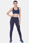 Laasa Mid Rise Quick Drying Leggings - Navyblue — thumbnail 5