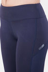 Laasa Mid Rise Quick Drying Leggings - Navyblue — thumbnail 6