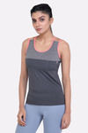 Laasa Just-Dry Melange Tank Top - Dark Grey — thumbnail 4