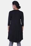 Laasa Long Line Open Front Shrug - Black — thumbnail 4