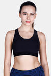 Laasa Just-Dry Nylonmatte Sports Bra - Black — thumbnail 1