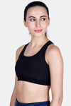 Laasa Just-Dry Nylonmatte Sports Bra - Black — thumbnail 3