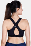 Laasa Just-Dry Nylonmatte Sports Bra - Black — thumbnail 4
