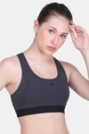 Laasa Just-Dry Nylonmatte Sports Bra - Dark Grey — thumbnail 2