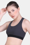 Laasa Just-Dry Nylonmatte Sports Bra - Dark Grey — thumbnail 3