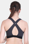 Laasa Just-Dry Nylonmatte Sports Bra - Dark Grey — thumbnail 4