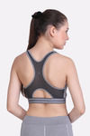 Laasa Removable Padded Sports Bra - Dark Grey — thumbnail 3
