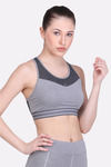 Laasa Removable Padded Sports Bra - Dark Grey — thumbnail 4