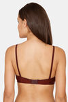 Lady Lyka Padded Non Wired Medium Coverage T-Shirt Bra - Wine — thumbnail 3