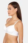 Lady Lyka Padded Non Wired Medium Coverage T-Shirt Bra - White — thumbnail 2