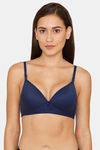 Lady Lyka Padded Non Wired Medium Coverage T-Shirt Bra - Blue — thumbnail 1
