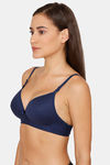 Lady Lyka Padded Non Wired Medium Coverage T-Shirt Bra - Blue — thumbnail 2