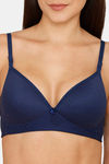 Lady Lyka Padded Non Wired Medium Coverage T-Shirt Bra - Blue — thumbnail 4