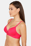 Lady Lyka Padded Non Wired Medium Coverage T-Shirt Bra - Fuscia — thumbnail 2