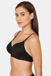 Lady Lyka Padded Non Wired Medium Coverage T-Shirt Bra - Black — thumbnail 2