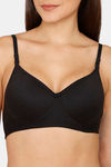 Lady Lyka Padded Non Wired Medium Coverage T-Shirt Bra - Black — thumbnail 4