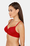 Lady Lyka Padded Non Wired Medium Coverage T-Shirt Bra - Maroon — thumbnail 2