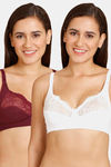 Lady Lyka Single Layered Non Wired Medium Coverage T-Shirt Bra (Pack of 2) - Multicolor — thumbnail 1