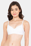 Lady Lyka Single Layered Non Wired Medium Coverage T-Shirt Bra - White — thumbnail 1