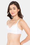 Lady Lyka Single Layered Non Wired Medium Coverage T-Shirt Bra - White — thumbnail 3