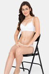 Lady Lyka Single Layered Non Wired Medium Coverage T-Shirt Bra - White — thumbnail 5
