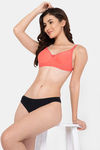 Lady Lyka Padded Non Wired Medium Coverage T-Shirt Bra - Tomato — thumbnail 6