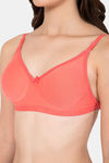 Lady Lyka Padded Non Wired Medium Coverage T-Shirt Bra - Tomato — thumbnail 7