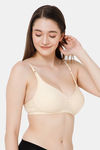 Lady Lyka Single Layered Non Wired Medium Coverage T-Shirt Bra - Skin — thumbnail 3