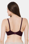 Lady Lyka Single Layered Non Wired Medium Coverage T-Shirt Bra - Wine — thumbnail 4