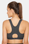 lady Lyka Medium Impact Cotton Padded Sports Bra - Black — thumbnail 3