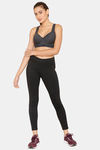 lady Lyka Medium Impact Cotton Padded Sports Bra - Black — thumbnail 4