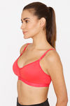lady Lyka Medium Impact Cotton Non Padded Sports Bra - Plum — thumbnail 2