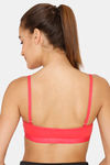 lady Lyka Medium Impact Cotton Non Padded Sports Bra - Plum — thumbnail 3