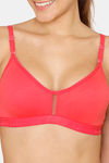 lady Lyka Medium Impact Cotton Non Padded Sports Bra - Plum — thumbnail 5