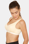 lady Lyka Medium Impact Cotton Non Padded Sports Bra - Skin — thumbnail 2