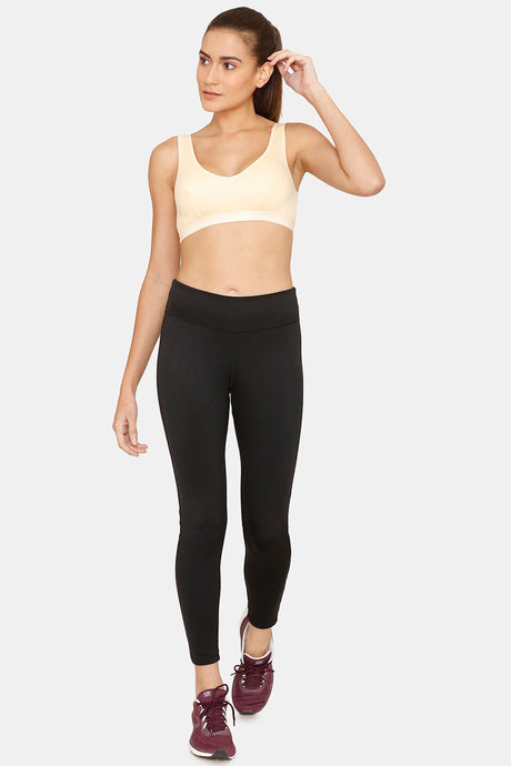 lady Lyka Medium Impact Cotton Non Padded Sports Bra - Skin — image 4