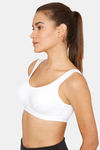 lady Lyka Medium Impact Cotton Non Padded Sports Bra - White — thumbnail 2