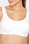 lady Lyka Medium Impact Cotton Non Padded Sports Bra - White — thumbnail 5